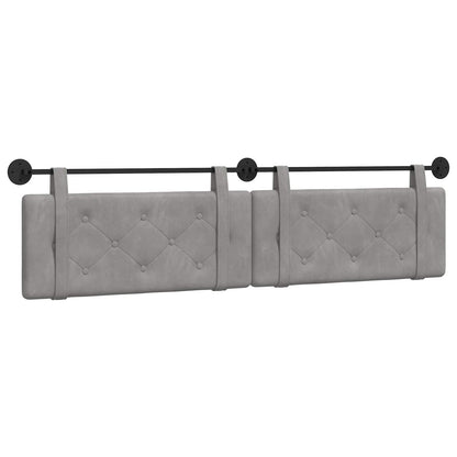 Testata appesa Grigio chiaro 210 x 55 x 5 cm Velluto