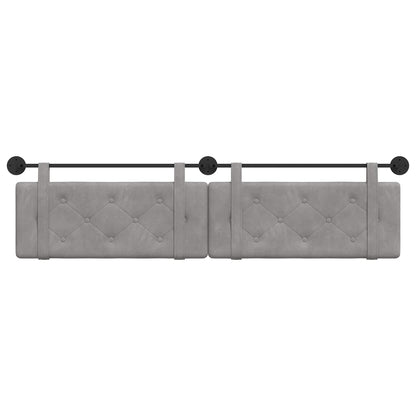 Testata appesa Grigio chiaro 210 x 55 x 5 cm Velluto