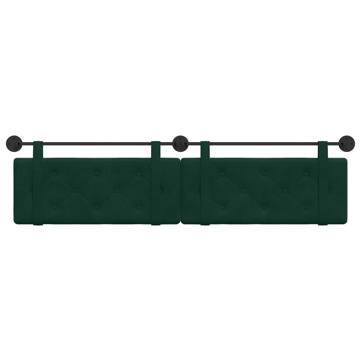 Testata appesa Verde Scuro 210 x 55 x 5 cm Velluto