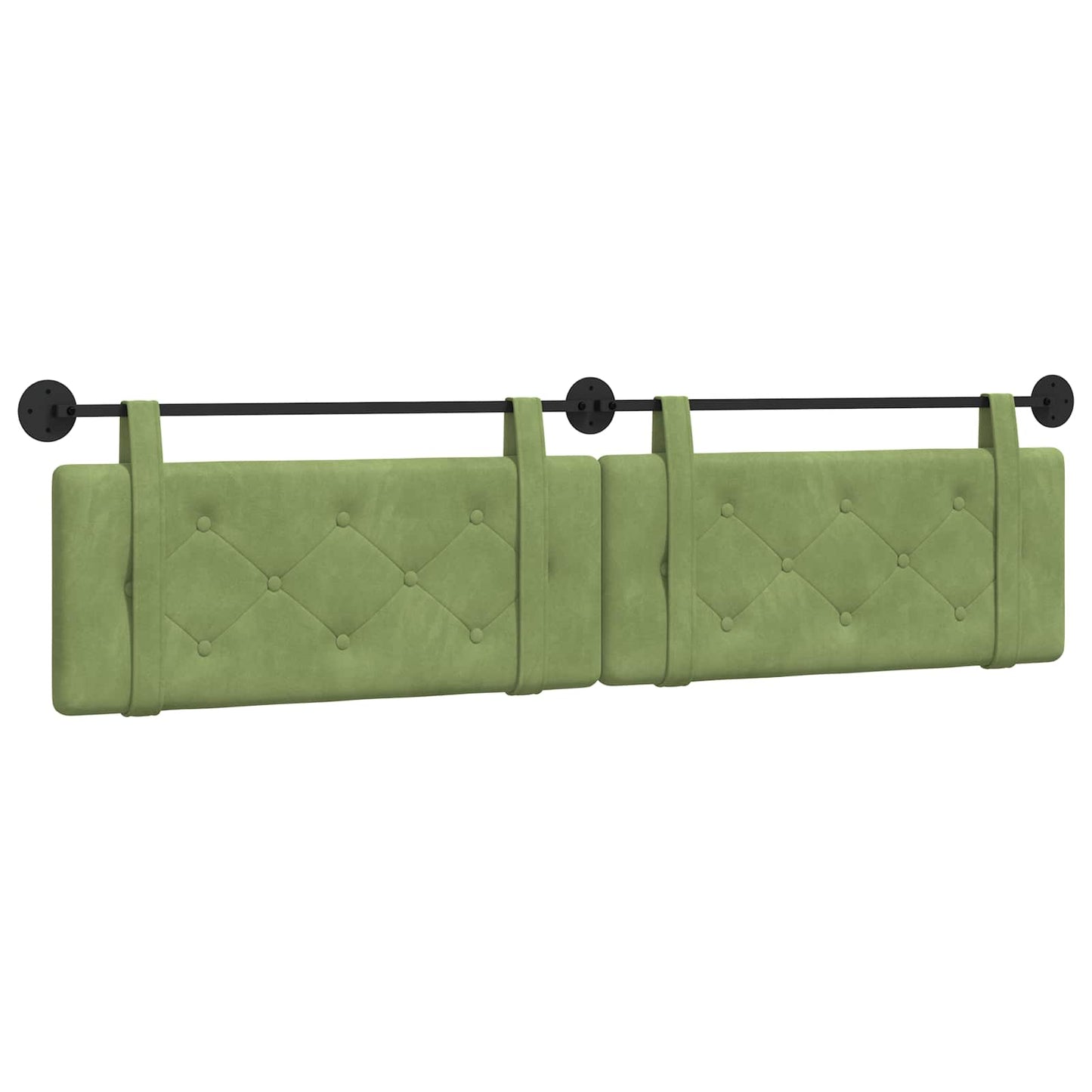 Testata appesa Verde chiaro 210 x 55 x 5 cm Velluto