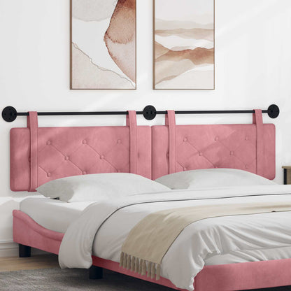 Testata appesa Montaggio a parete Rosa 210 x 55 x 5 cm Velluto