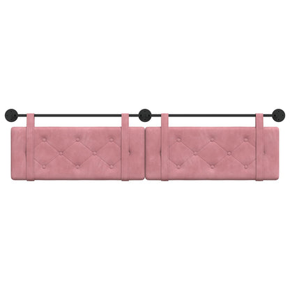 Testata appesa Montaggio a parete Rosa 210 x 55 x 5 cm Velluto