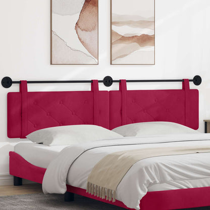 Testata appesa Rosso Vino 210 x 55 x 5 cm Velluto