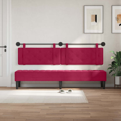 Testata appesa Rosso Vino 210 x 55 x 5 cm Velluto