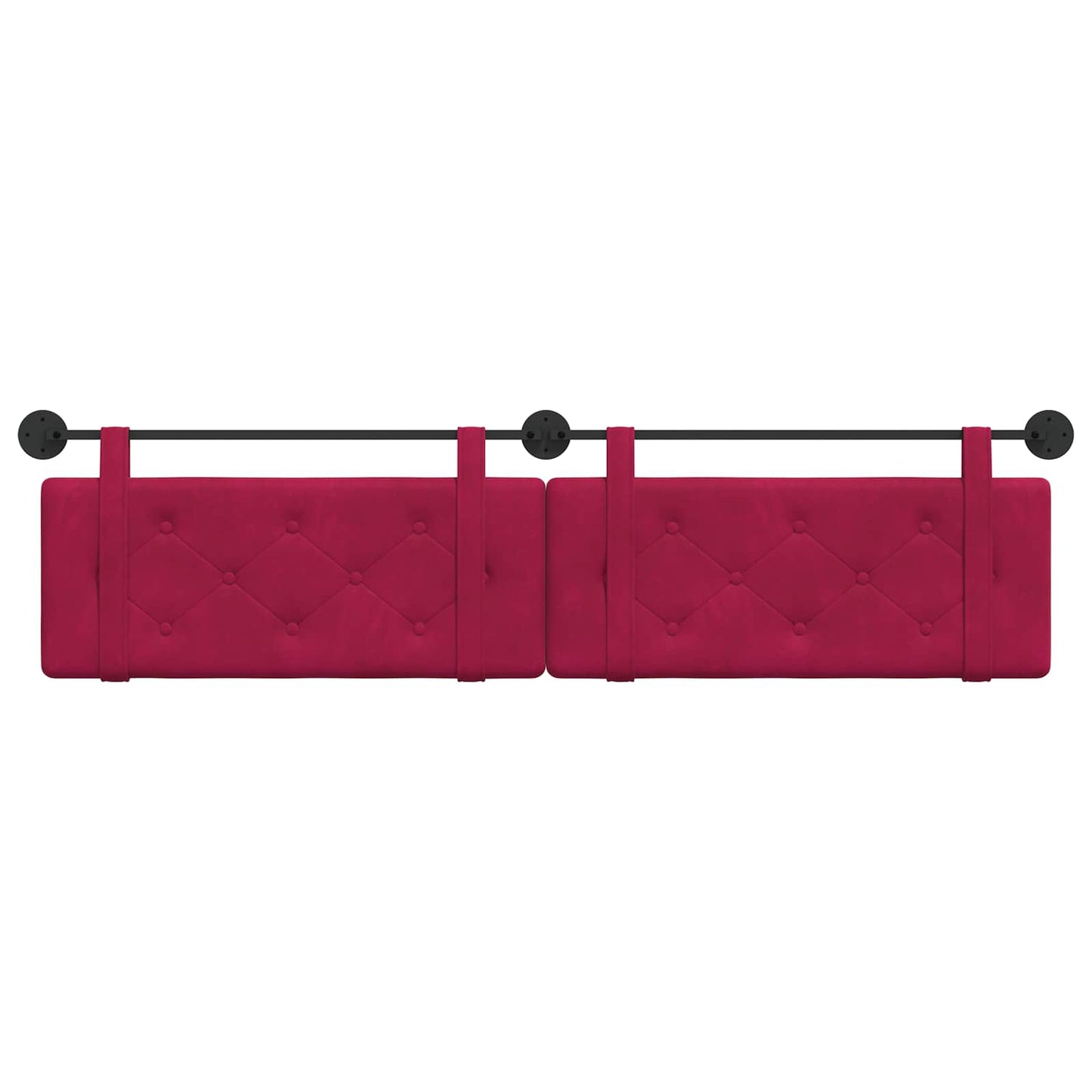 Testata appesa Rosso Vino 210 x 55 x 5 cm Velluto