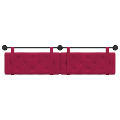 Testata appesa Rosso Vino 210 x 55 x 5 cm Velluto