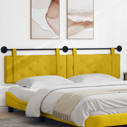 Testata appesa Giallo 210 x 55 x 5 cm Velluto