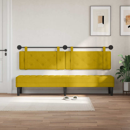 Testata appesa Giallo 210 x 55 x 5 cm Velluto