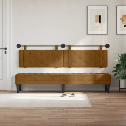 Testata appesa Marrone 210 x 55 x 5 cm Velluto
