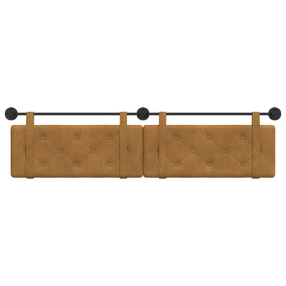 Testata appesa Marrone 210 x 55 x 5 cm Velluto