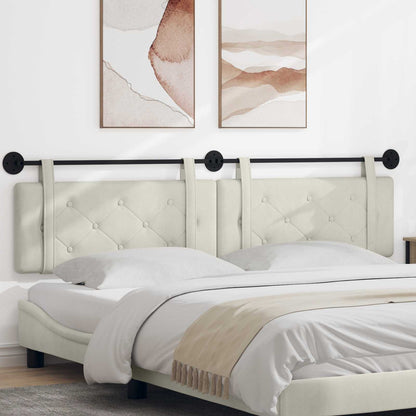 Testata appesa Montaggio a parete Crema 210 x 55 x 5 cm Velluto