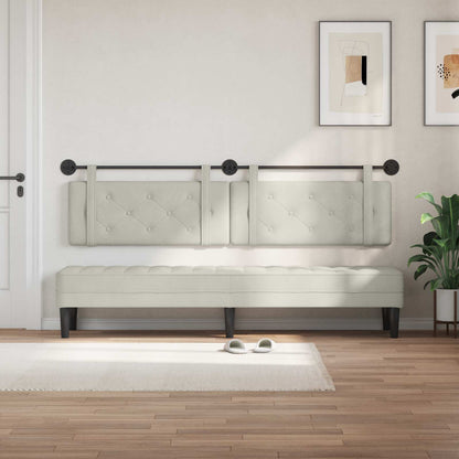 Testata appesa Montaggio a parete Crema 210 x 55 x 5 cm Velluto