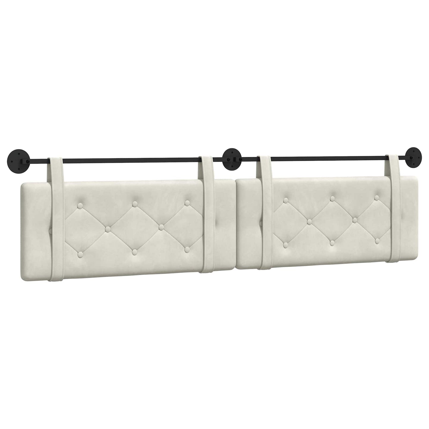 Testata appesa Montaggio a parete Crema 210 x 55 x 5 cm Velluto