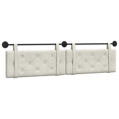 Testata appesa Montaggio a parete Crema 210 x 55 x 5 cm Velluto