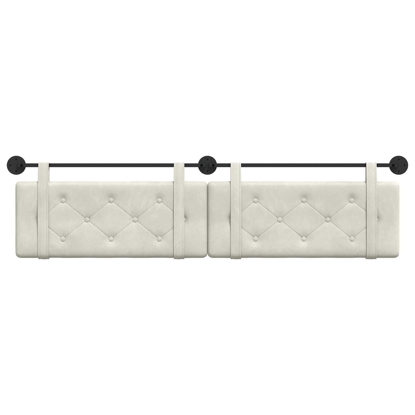 Testata appesa Montaggio a parete Crema 210 x 55 x 5 cm Velluto