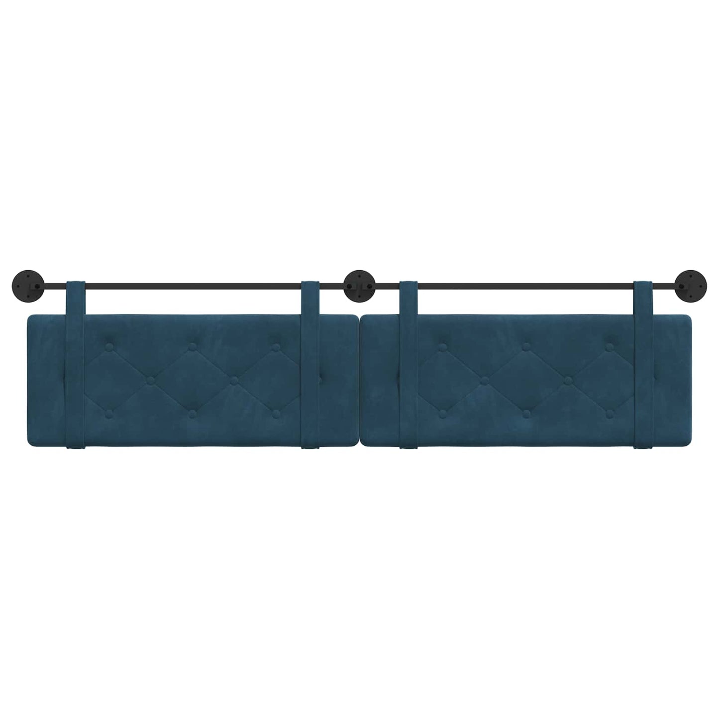 Testata appesa Montaggio a parete Blu 210 x 55 x 5 cm Velluto