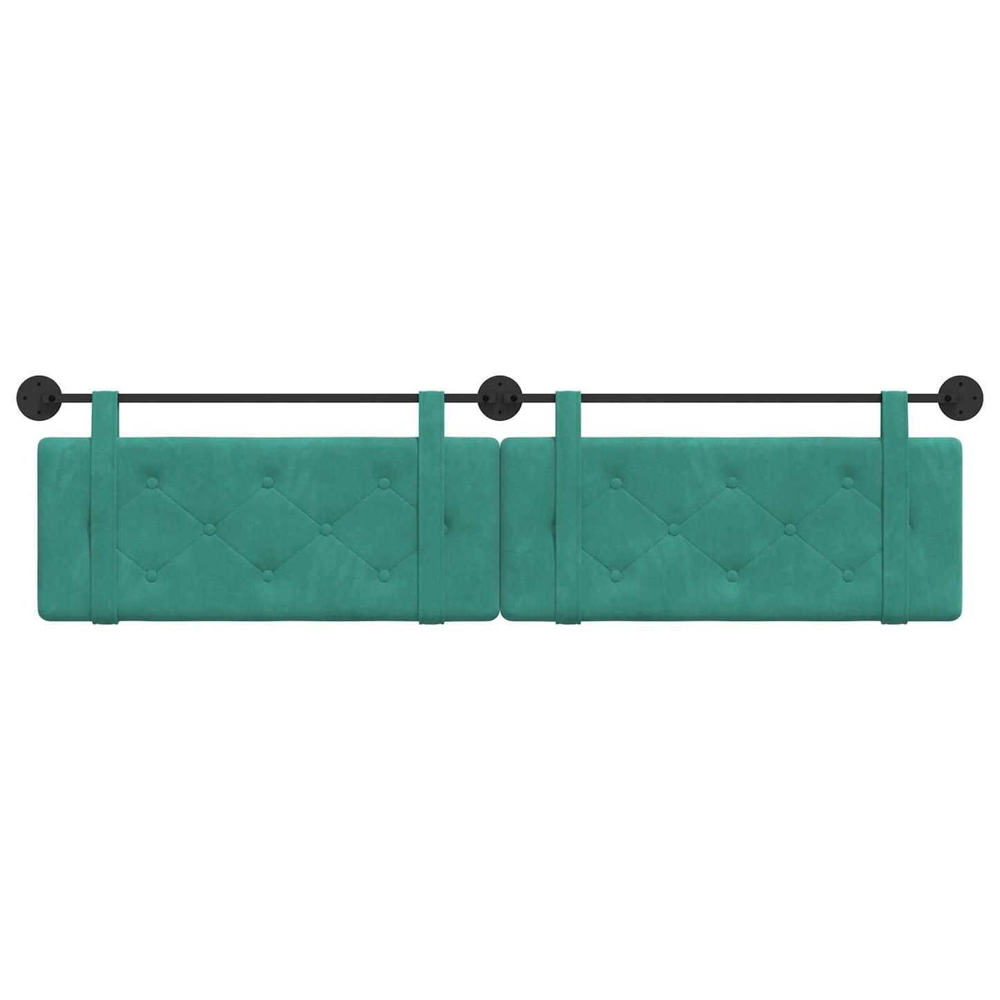 Testata appesa Turchese 210 x 55 x 5 cm Velluto