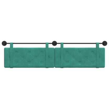Testata appesa Turchese 210 x 55 x 5 cm Velluto