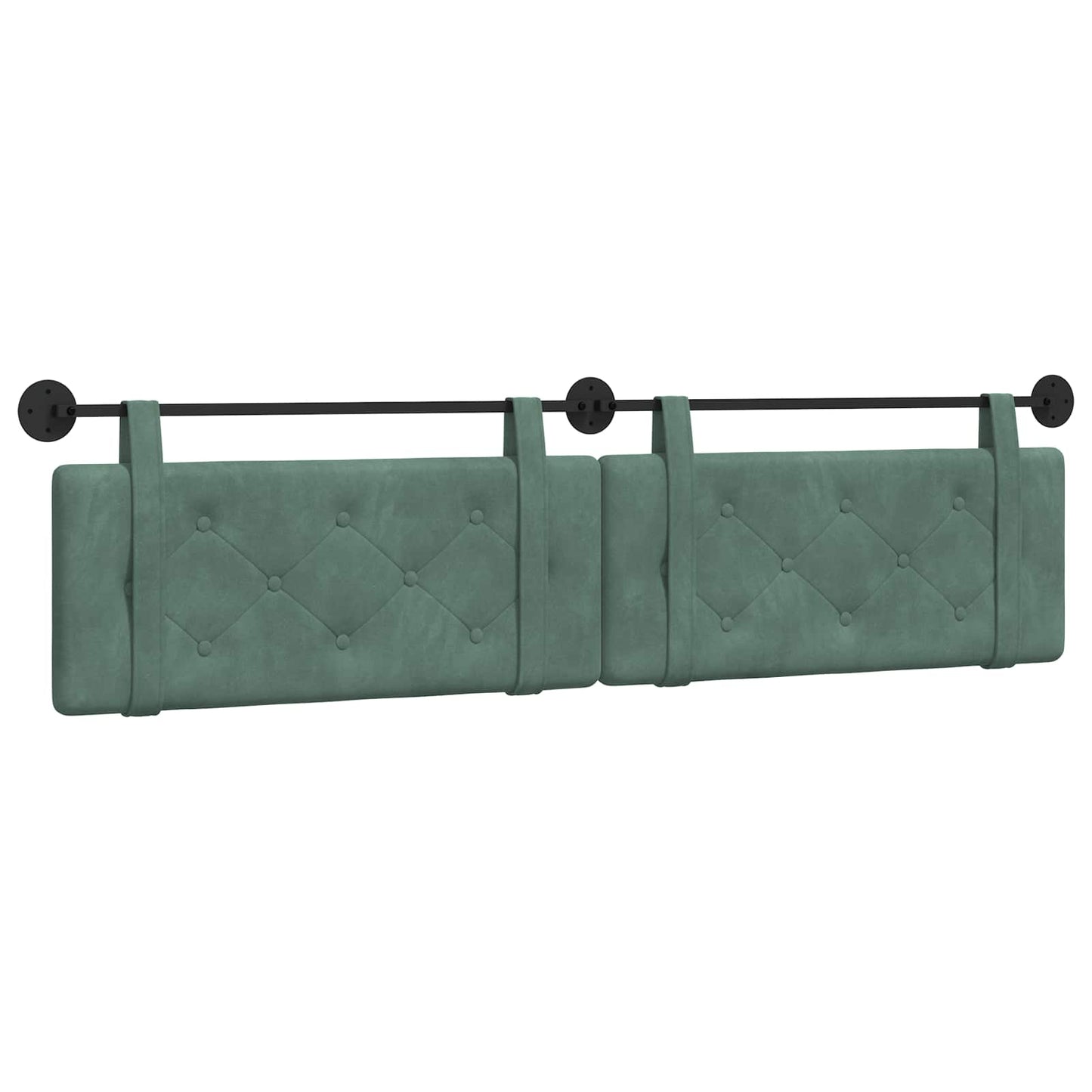 Testata appesa Verde Mare 210 x 55 x 5 cm Velluto
