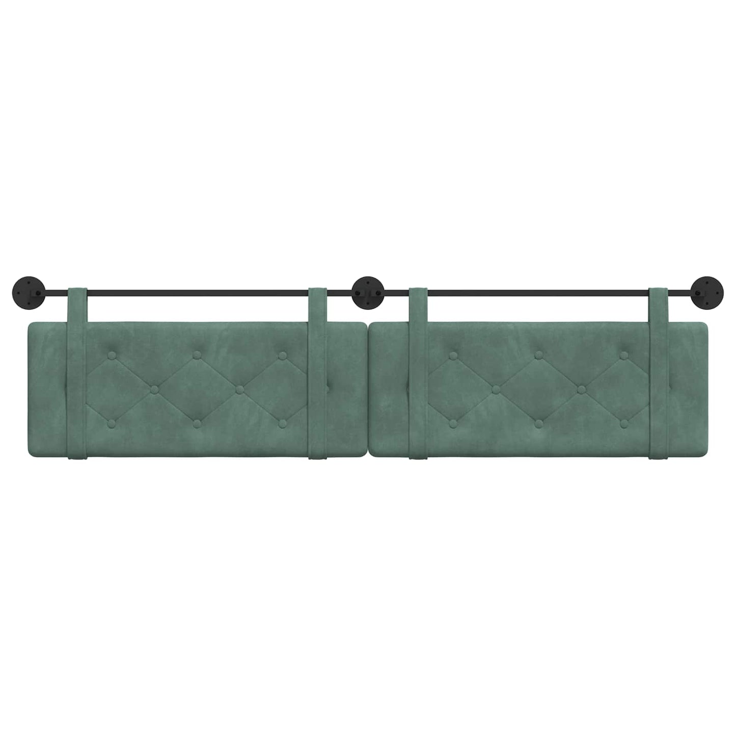 Testata appesa Verde Mare 210 x 55 x 5 cm Velluto