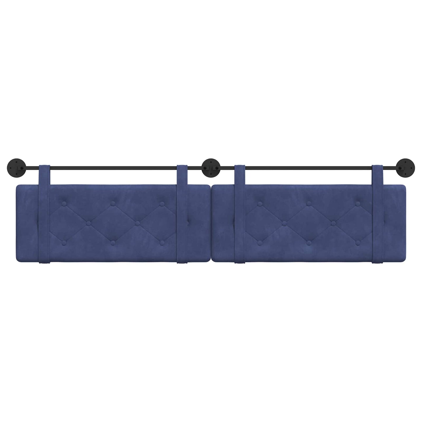 Testata appesa Blu Polizia 210 x 55 x 5 cm Velluto