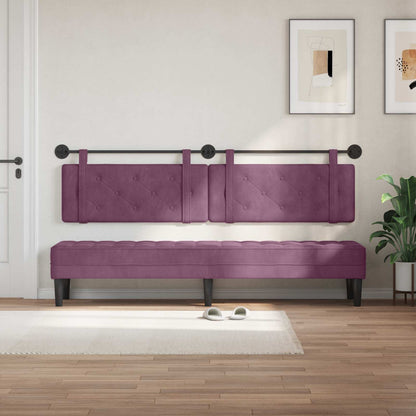 Testata appesa Montaggio a parete Viola 210 x 55 x 5 cm Velluto