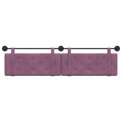 Testata appesa Montaggio a parete Viola 210 x 55 x 5 cm Velluto