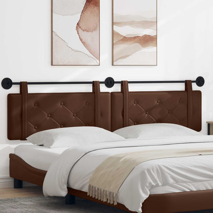Testata appesa Marrone 210 x 55 x 5 cm Pelle Sintetica