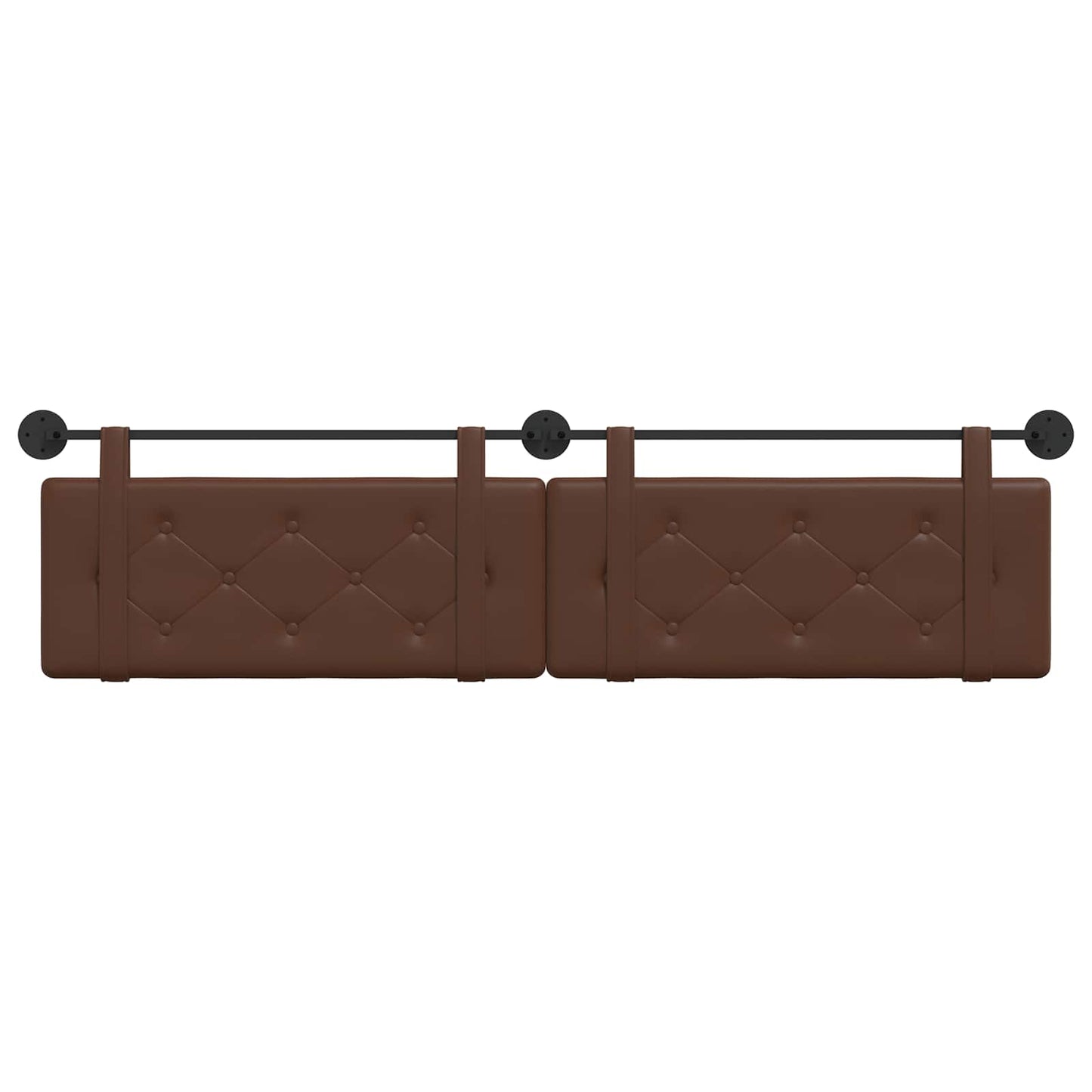 Testata appesa Marrone 210 x 55 x 5 cm Pelle Sintetica