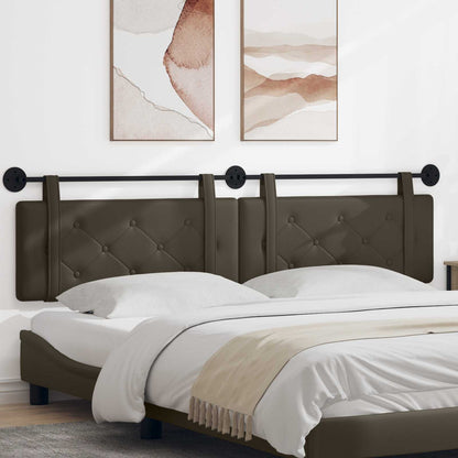 Testata appesa Grigio 210 x 55 x 5 cm Pelle Sintetica