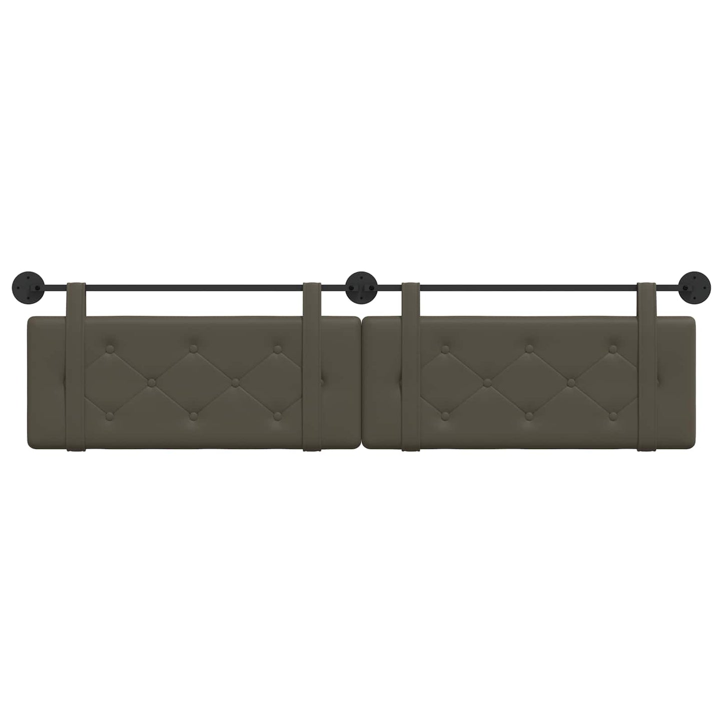 Testata appesa Grigio 210 x 55 x 5 cm Pelle Sintetica