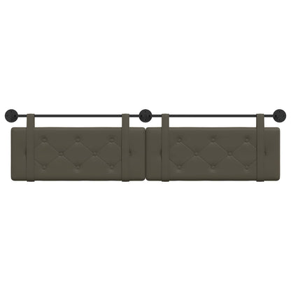 Testata appesa Grigio 210 x 55 x 5 cm Pelle Sintetica