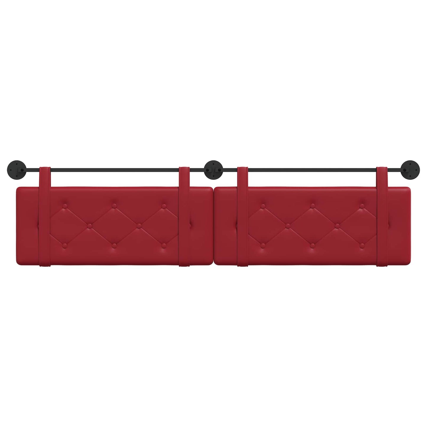 Testata appesa Rosso Vino 210 x 55 x 5 cm Pelle Sintetica
