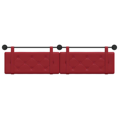 Testata appesa Rosso Vino 210 x 55 x 5 cm Pelle Sintetica