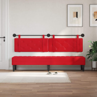 Testata appesa Rosso 210 x 55 x 5 cm Pelle Sintetica