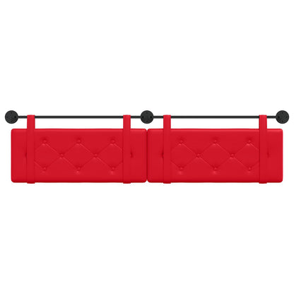 Testata appesa Rosso 210 x 55 x 5 cm Pelle Sintetica