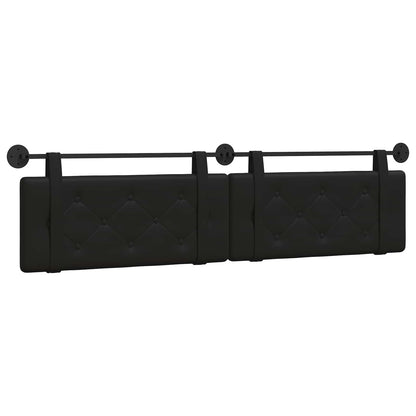 Testata appesa Nero 210 x 55 x 5 cm Pelle Sintetica