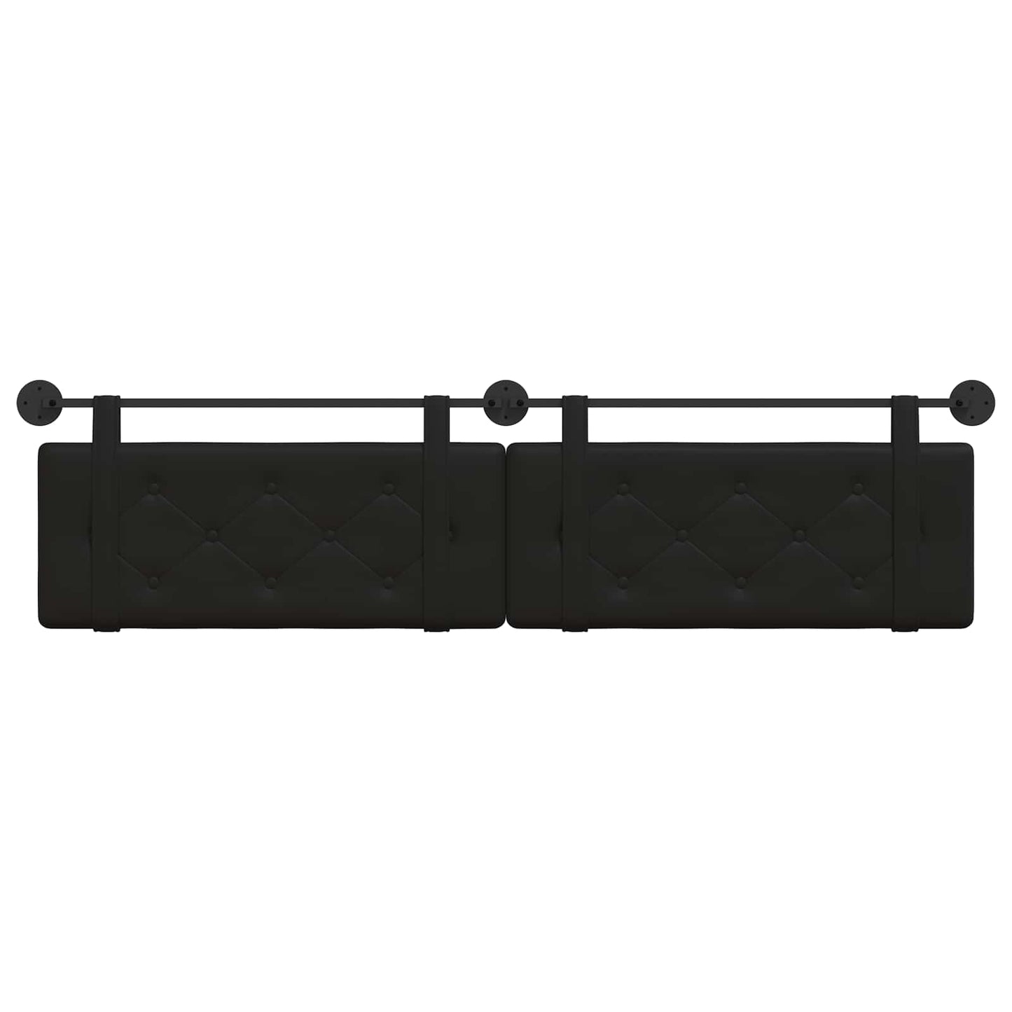 Testata appesa Nero 210 x 55 x 5 cm Pelle Sintetica