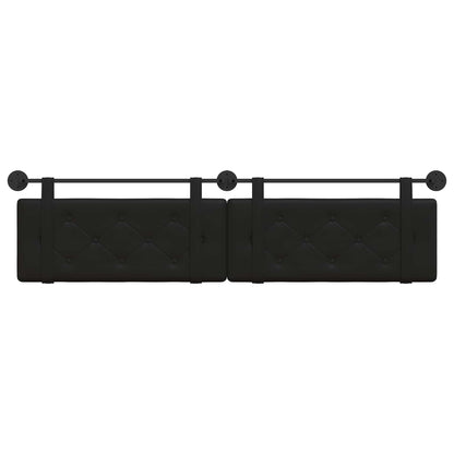 Testata appesa Nero 210 x 55 x 5 cm Pelle Sintetica