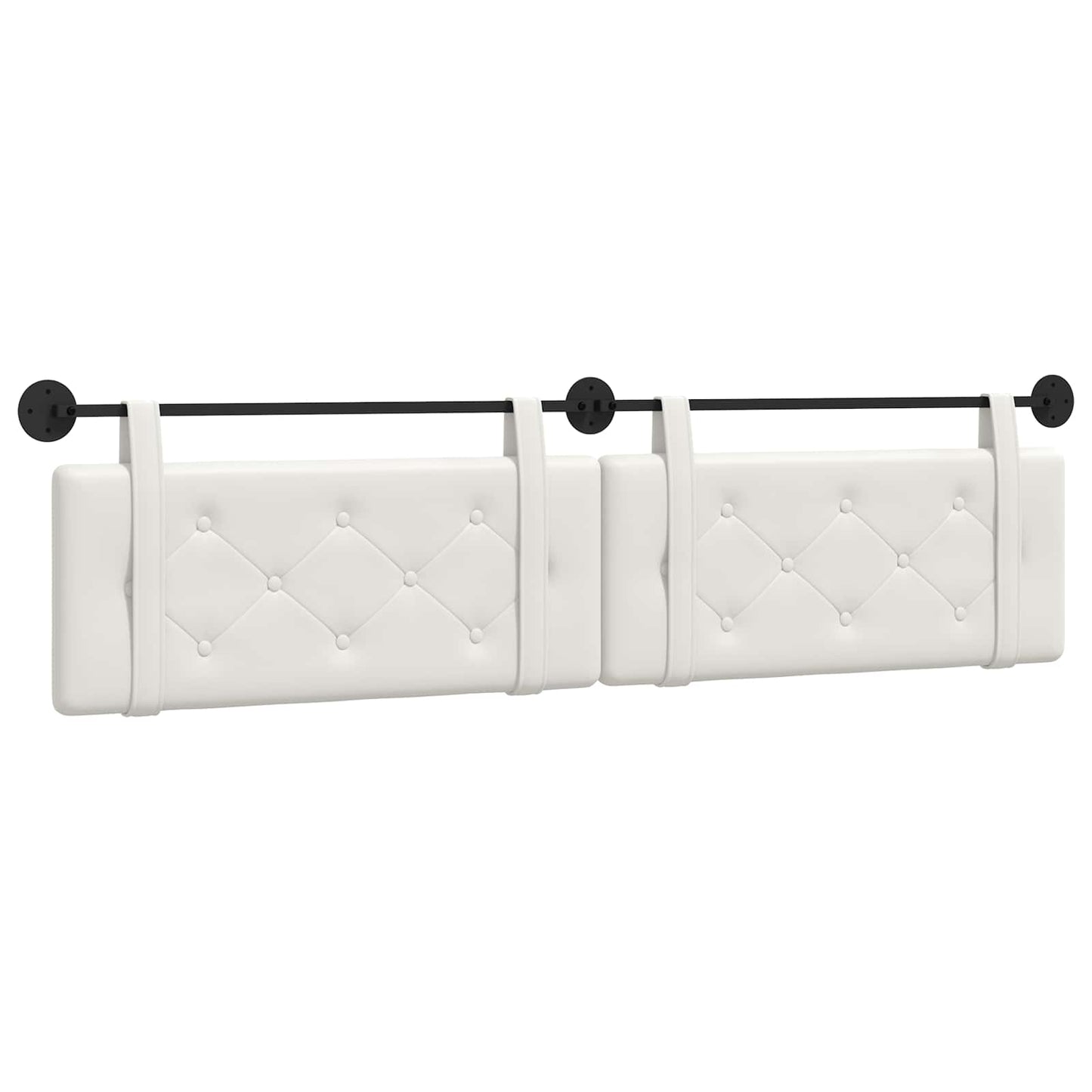 Testata appesa Bianco 210 x 55 x 5 cm Pelle Sintetica