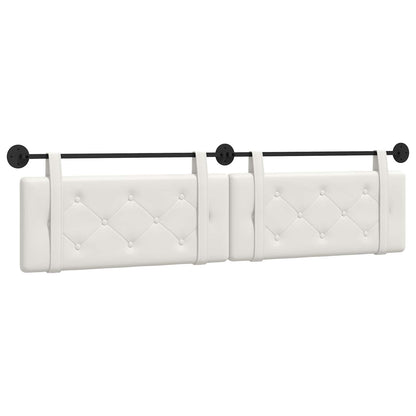 Testata appesa Bianco 210 x 55 x 5 cm Pelle Sintetica