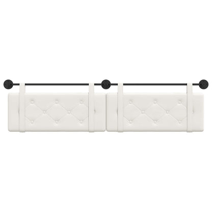Testata appesa Bianco 210 x 55 x 5 cm Pelle Sintetica