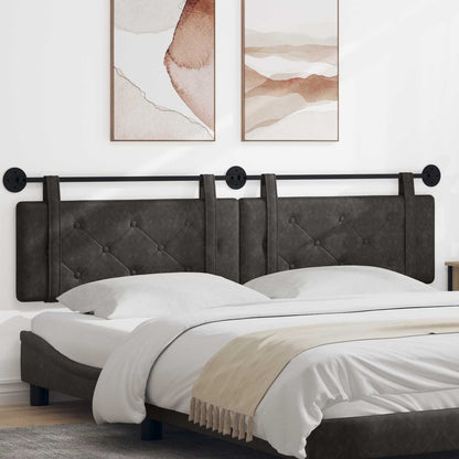 Testata appesa Nero 210 x 55 x 5 cm PU Antico