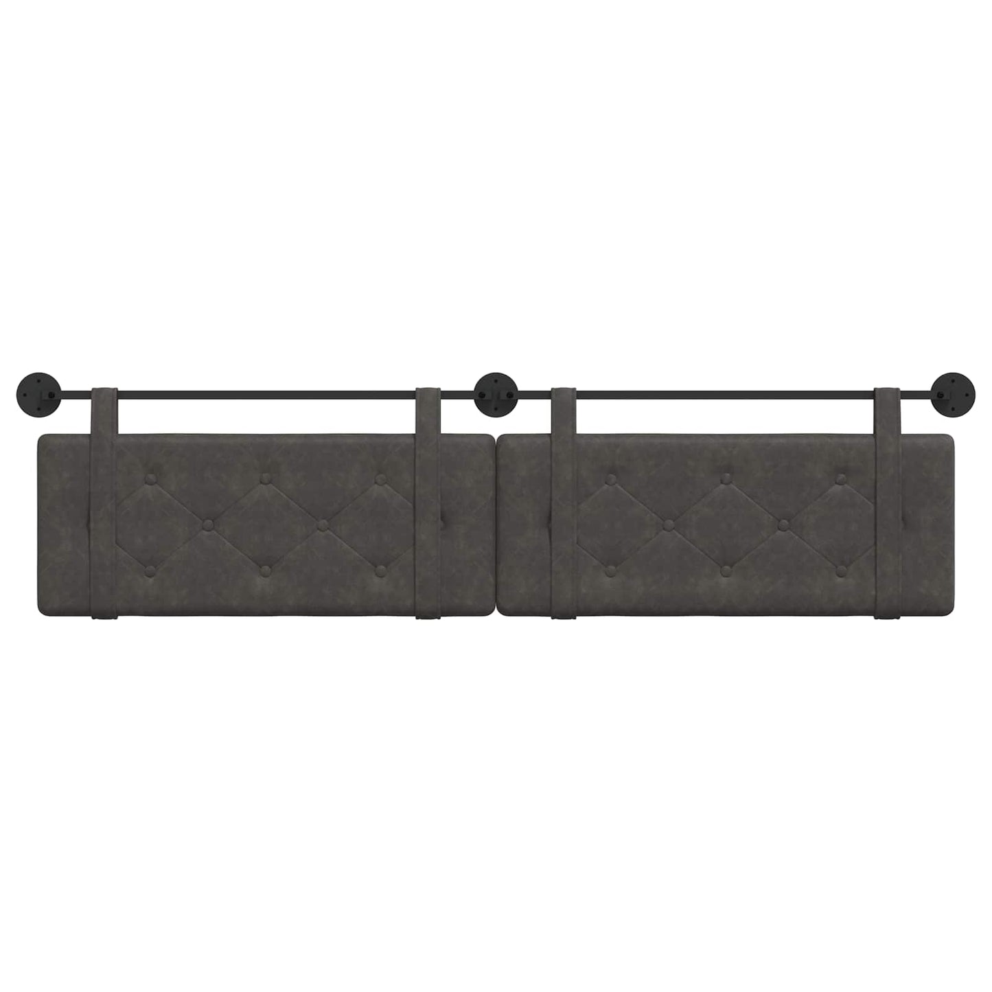 Testata appesa Nero 210 x 55 x 5 cm PU Antico