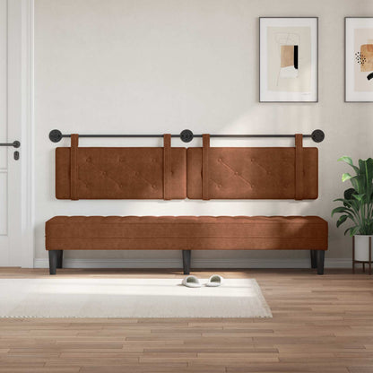 marrone con testiera 2 pcs Marrone 200 x 5 x 40 cm Compensato