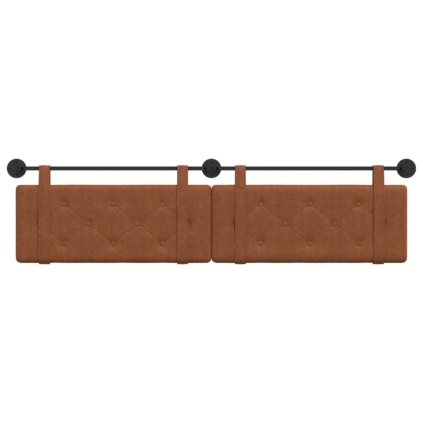 marrone con testiera 2 pcs Marrone 200 x 5 x 40 cm Compensato