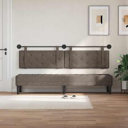 Testata appesa Grigio 210 x 55 x 5 cm PU Antico