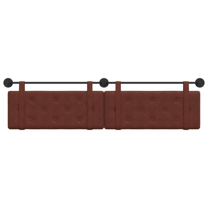 Testata appesa Marrone Lucido 210 x 55 x 5 cm PU Antico