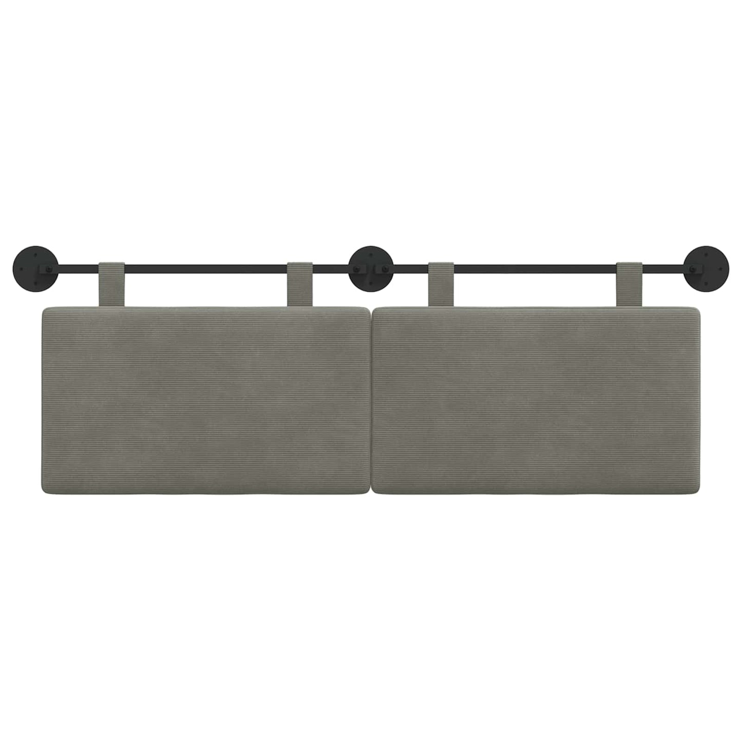 Testata appesa Grigio chiaro 150 x 55 x 5 cm Tessuto in Cords