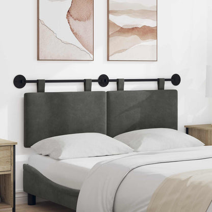 Testata appesa Grigio scuro 150 x 55 x 5 cm Tessuto in Cords